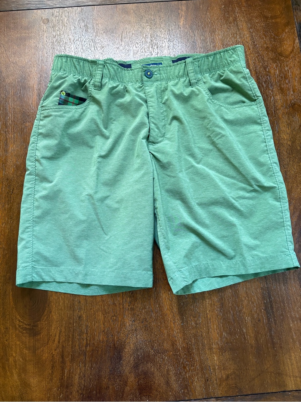William Murray Straight Fit Green Men's Classic Golf Shorts 9” Inseam, Size 34